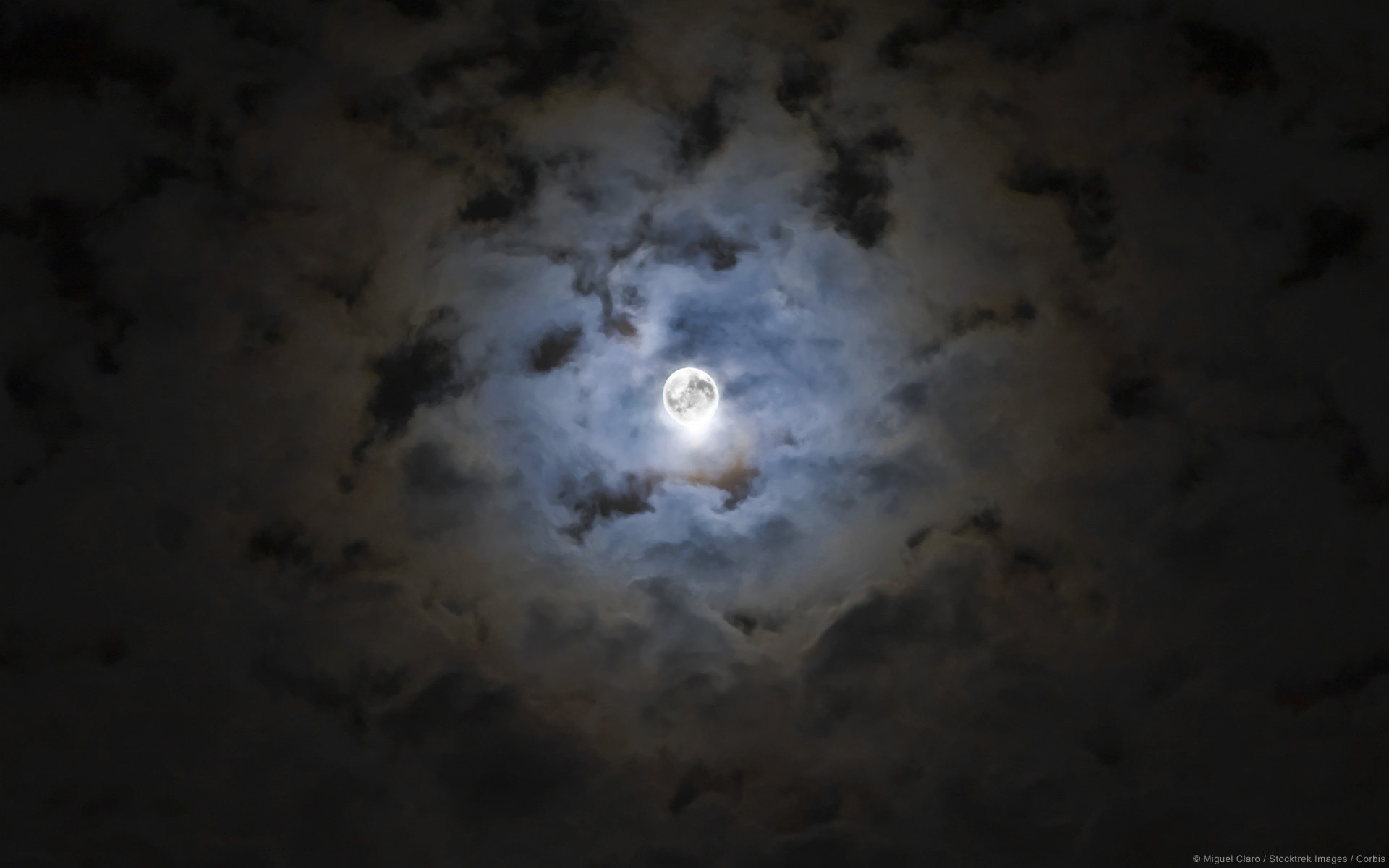 moon, Sky, Night, Clouds Wallpaper