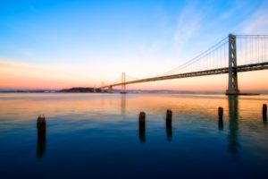 oakland, Bridge, Bridge, San, Francisco, Ocean, Sunset