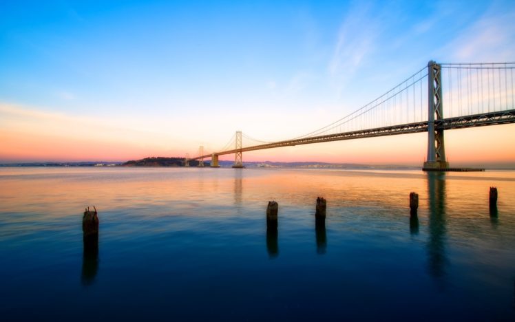 oakland, Bridge, Bridge, San, Francisco, Ocean, Sunset HD Wallpaper Desktop Background