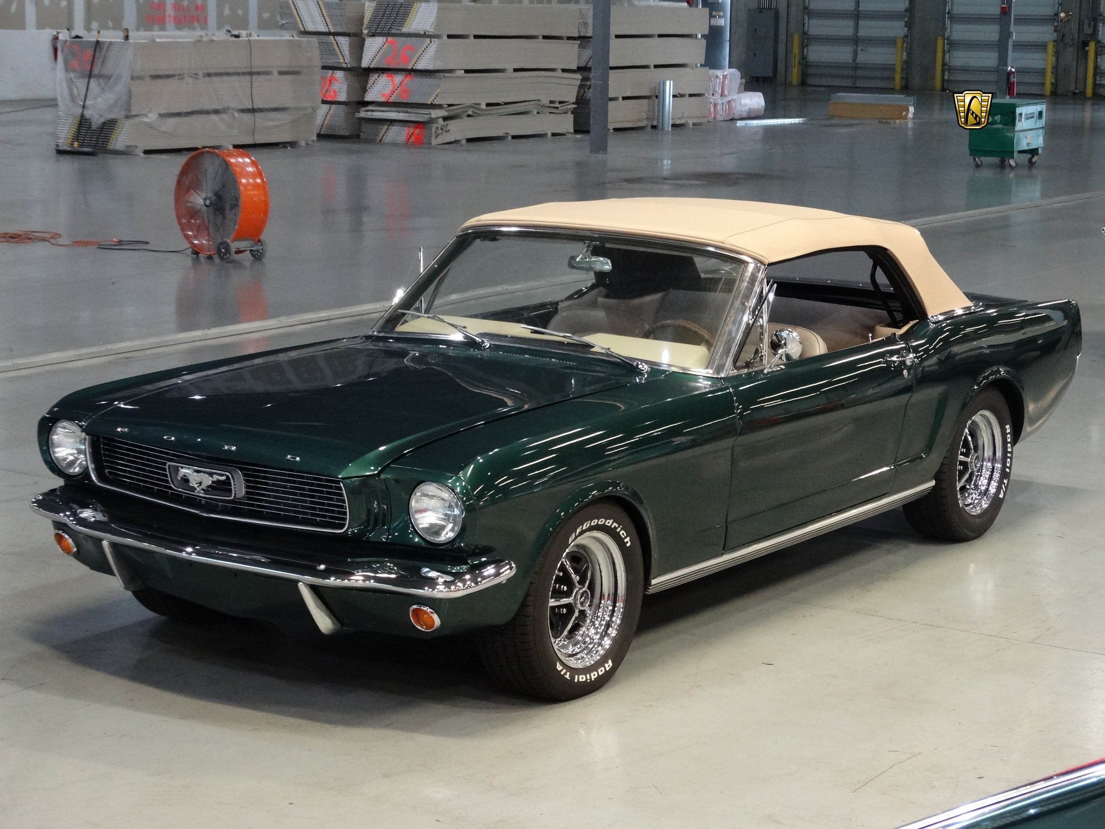 1966, Ford, Mustang, Green, Convertible, Cars Wallpaper