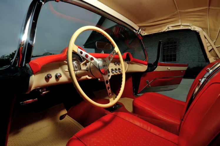 1956, Chevrolet, Corvette, Convertible, Classic, Old, Retro, Vintage, Sport, Usa,  04 HD Wallpaper Desktop Background