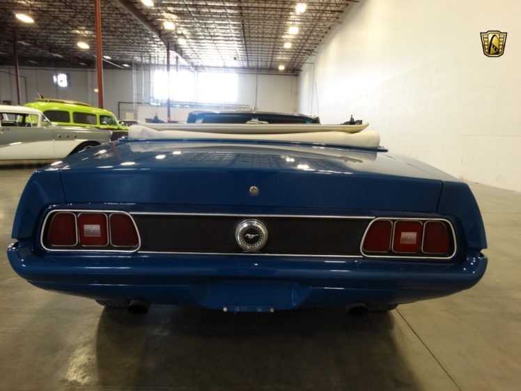 1972, Ford, Mustang, Grande, Cars, Blue HD Wallpaper Desktop Background