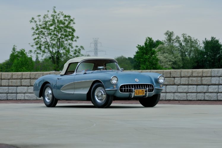 1956, Chevrolet, Corvette, Convertible, Classic, Old, Retro, Vintage, Sport, Usa,  09 HD Wallpaper Desktop Background