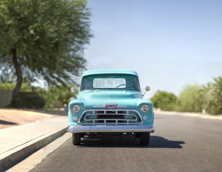 1957, Chevrolet, Chevy, 3100, Pickup, Stepside, Classic, Old, Vintage, Retro, Original, Usa,  01 HD Wallpaper Desktop Background