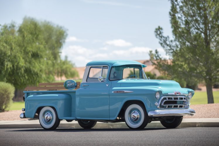 1957, Chevrolet, Chevy, 3100, Pickup, Stepside, Classic, Old, Vintage, Retro, Original, Usa,  08 HD Wallpaper Desktop Background