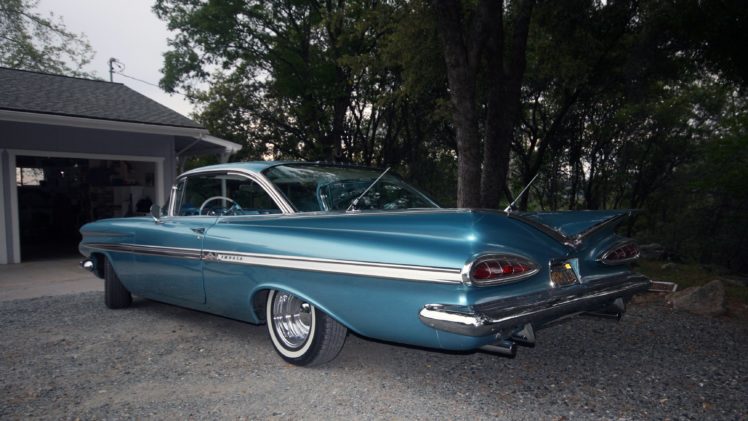 1959, Chevrolet, Chevy, Impala, Coupe, Hardtop, Custom, Resto, Mod, Street, Rod, Hot, Usa,  02 HD Wallpaper Desktop Background