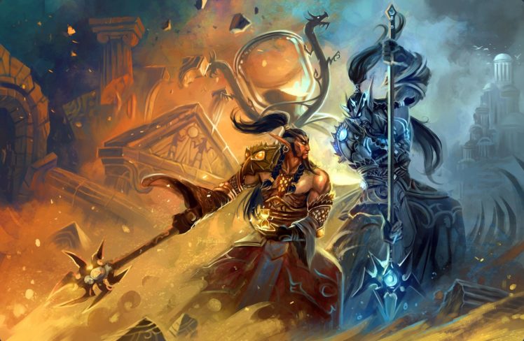 world, Of, Warcraft, Wow, Warriors, Man, Warrior, Fantasy, Battle, Battles HD Wallpaper Desktop Background