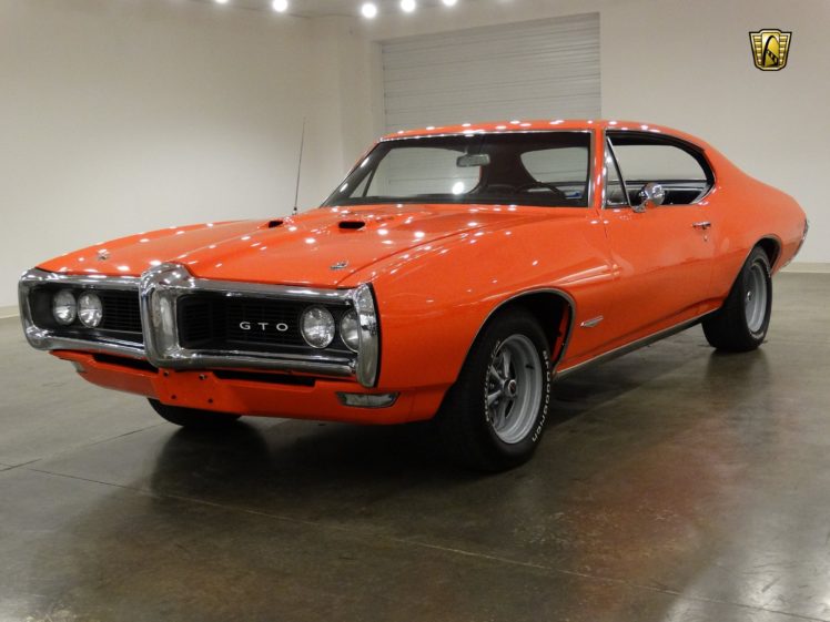 1968, Pontiac, Gto, Coupe, Cars, Orange HD Wallpaper Desktop Background