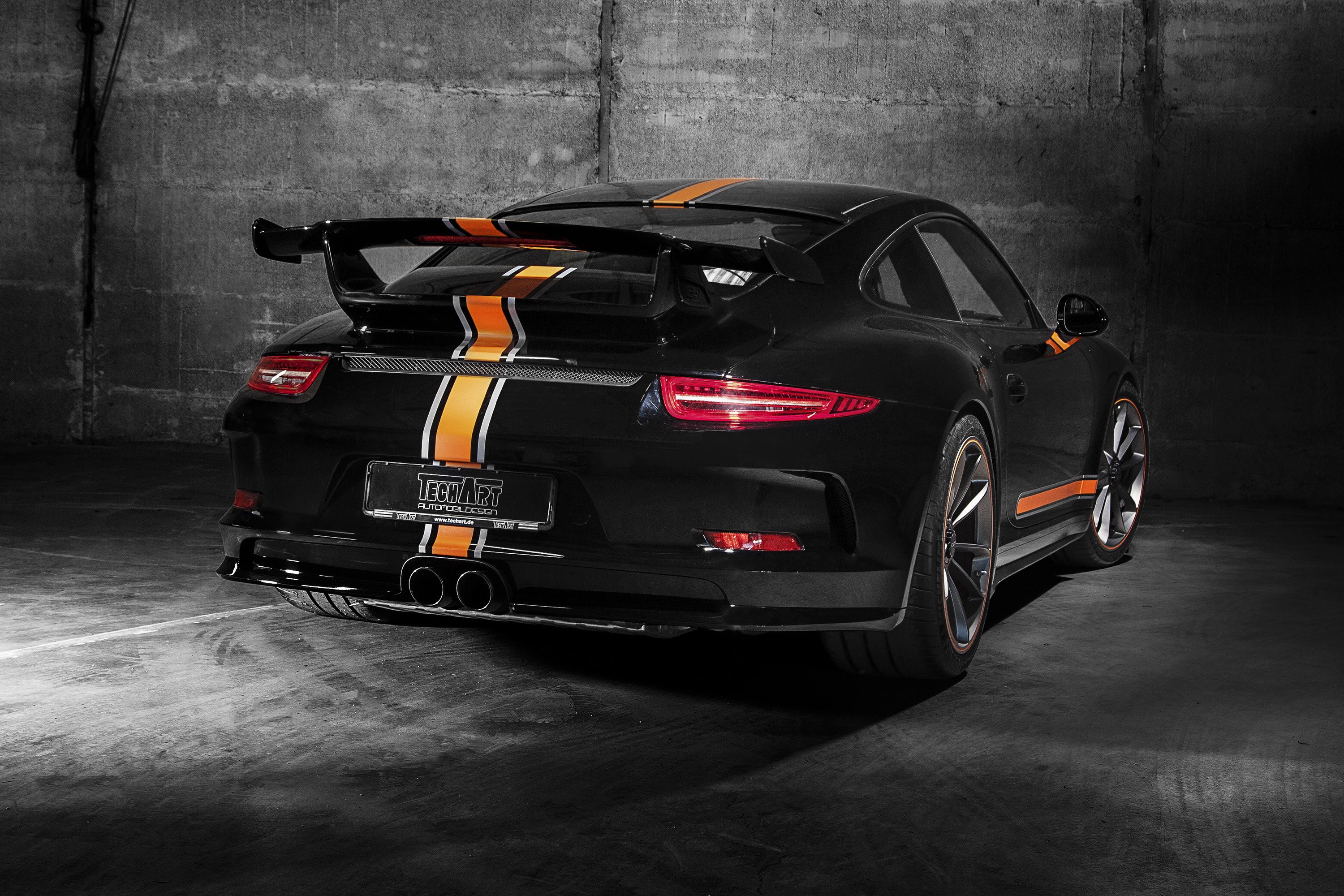 techart, Porsche, 911, Gt3, 991, Coupe, Cars, Black, Modified, 2014 Wallpaper