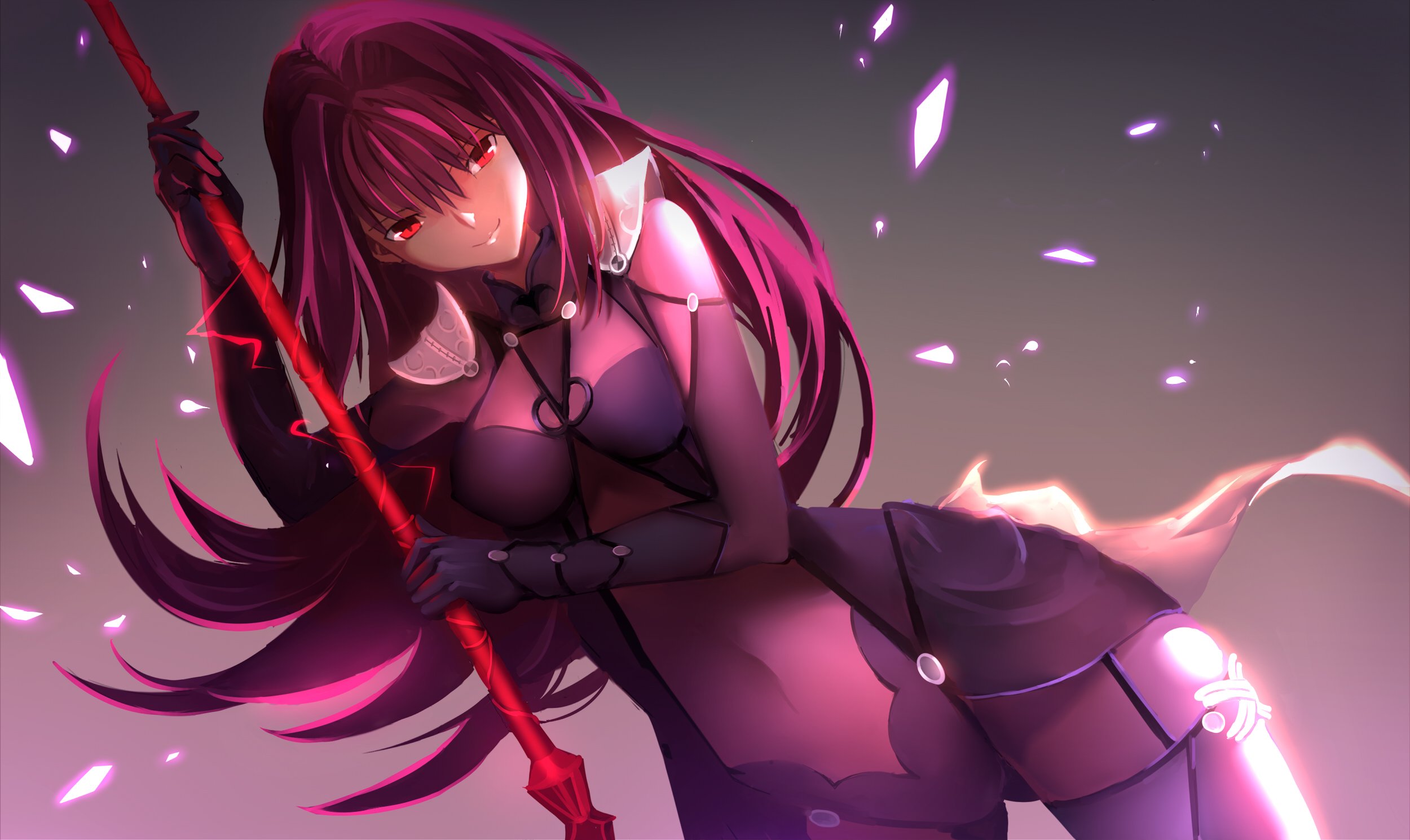 fate, Grand, Order, Hei, Tong, Shi, Lancer,  fate, Grand, Order , Long, Hair, Skintight, Spear, Thighhighs, Weapon Wallpaper