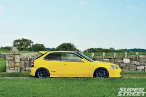 2000, Honda, Civic, Type r, Cars, Yellow, Modified