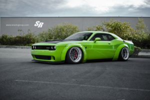 dodge, Challenger, Bodykit, Cars, Modified, Green