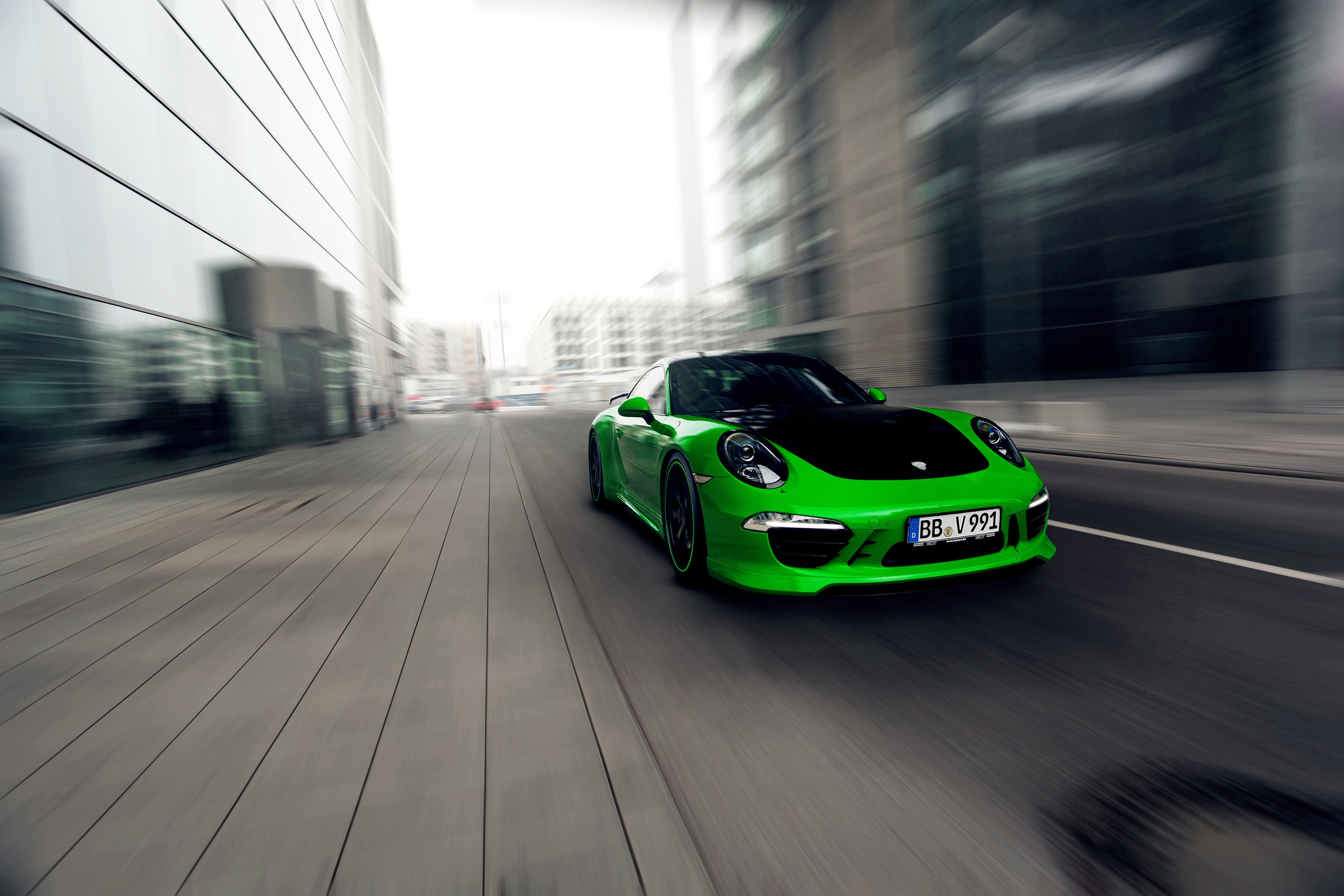 techart, Porsche, 911, Carrera 4s, Coupe, Uk spec,  991 , Cars, Green, 2013 Wallpaper