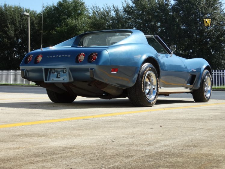 1975, Chevrolet, Classic, Corvette, Muscle, Old, Original, Ray, Sting, Usa, Blue HD Wallpaper Desktop Background