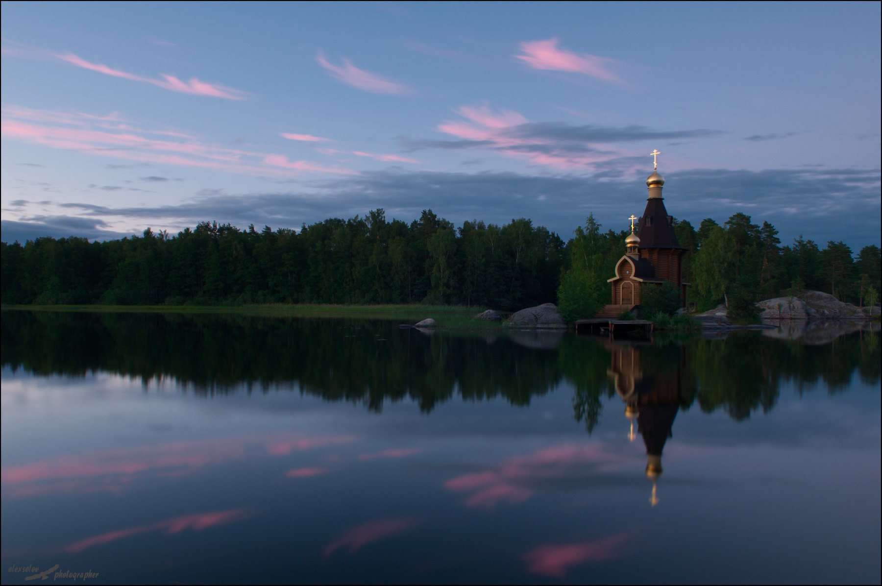 vuoksa, Temple, Evening, Dawn, Dusk, Church, Religion, Reflection Wallpaper