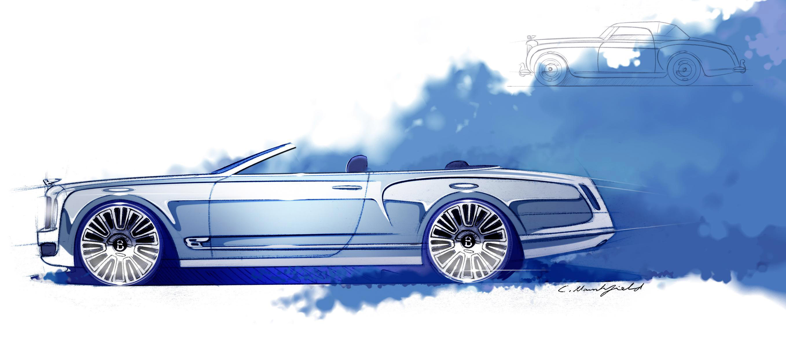 2012, Bentley, Mulsanne, Convertible, Concept Wallpaper