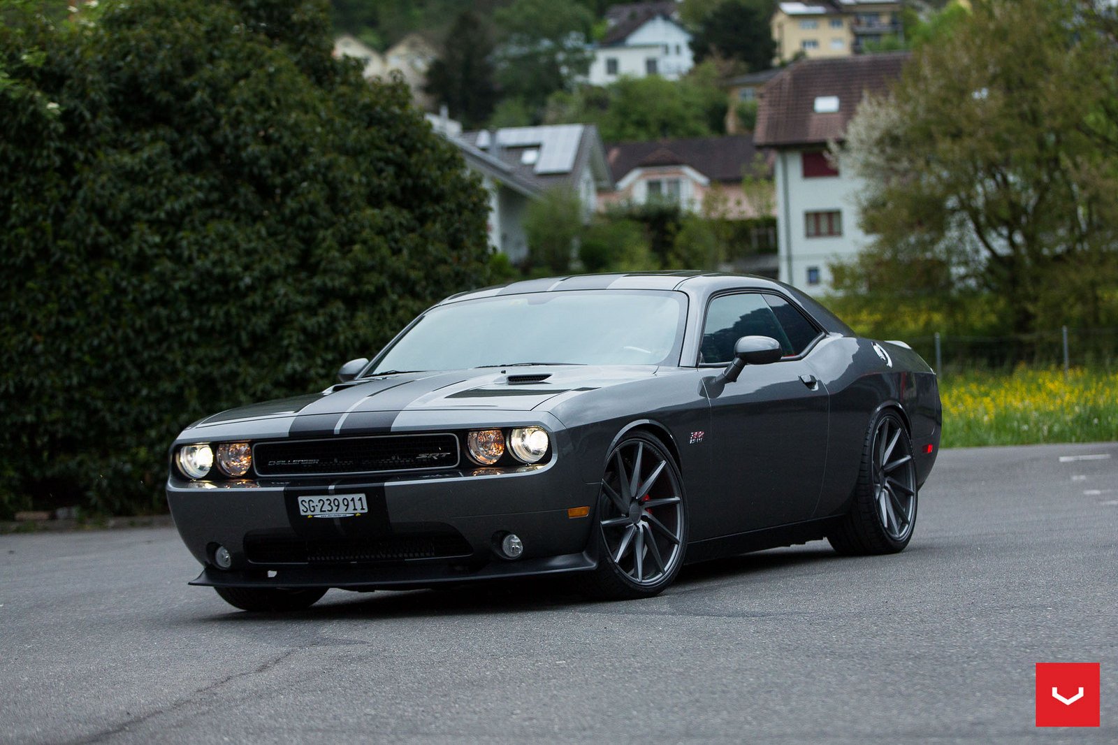 dodge, Challenger, Srt, 392, Hemi, Vossen, Wheels, Cars Wallpaper