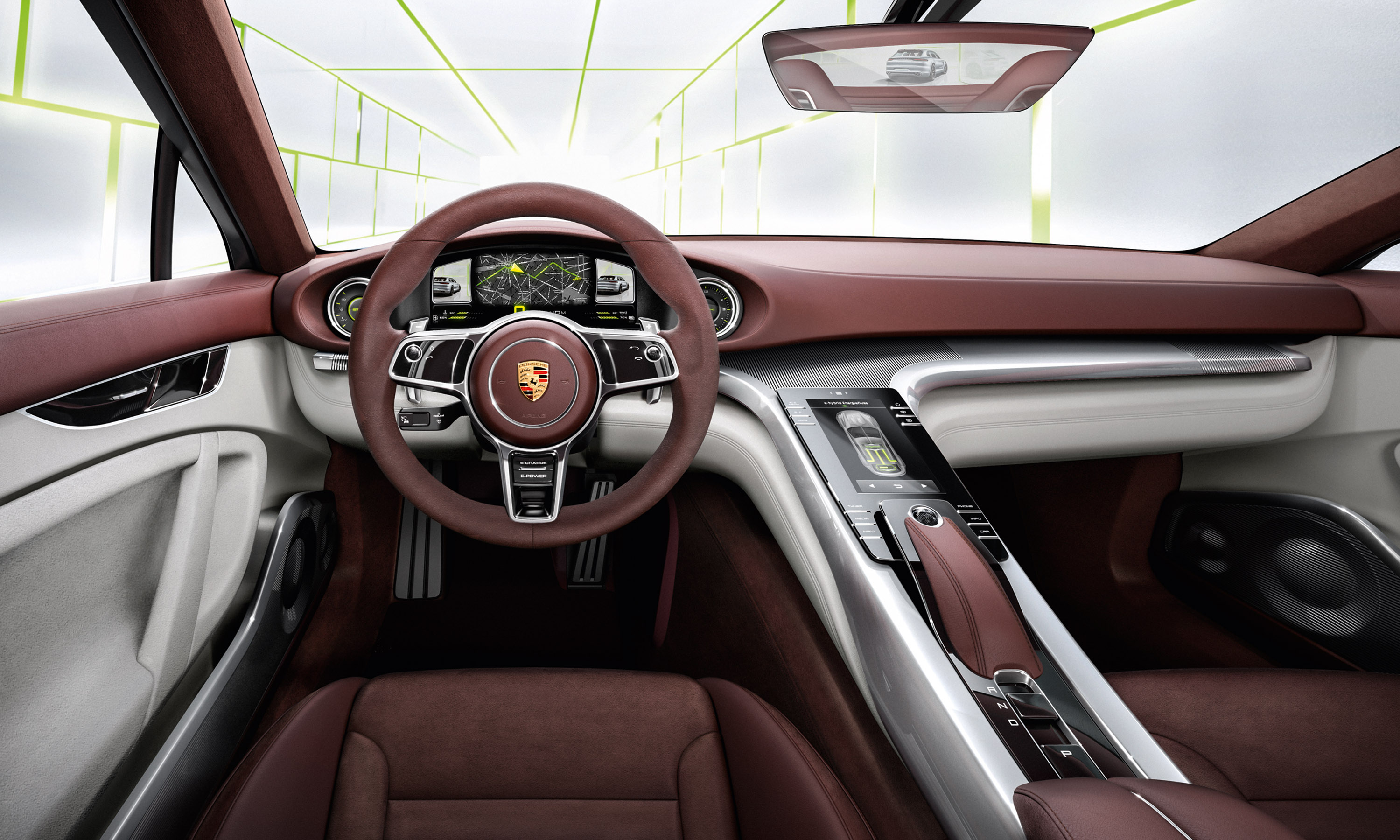 2013, Porsche, Panamera, Sport, Turismo, Concept, Interior Wallpaper
