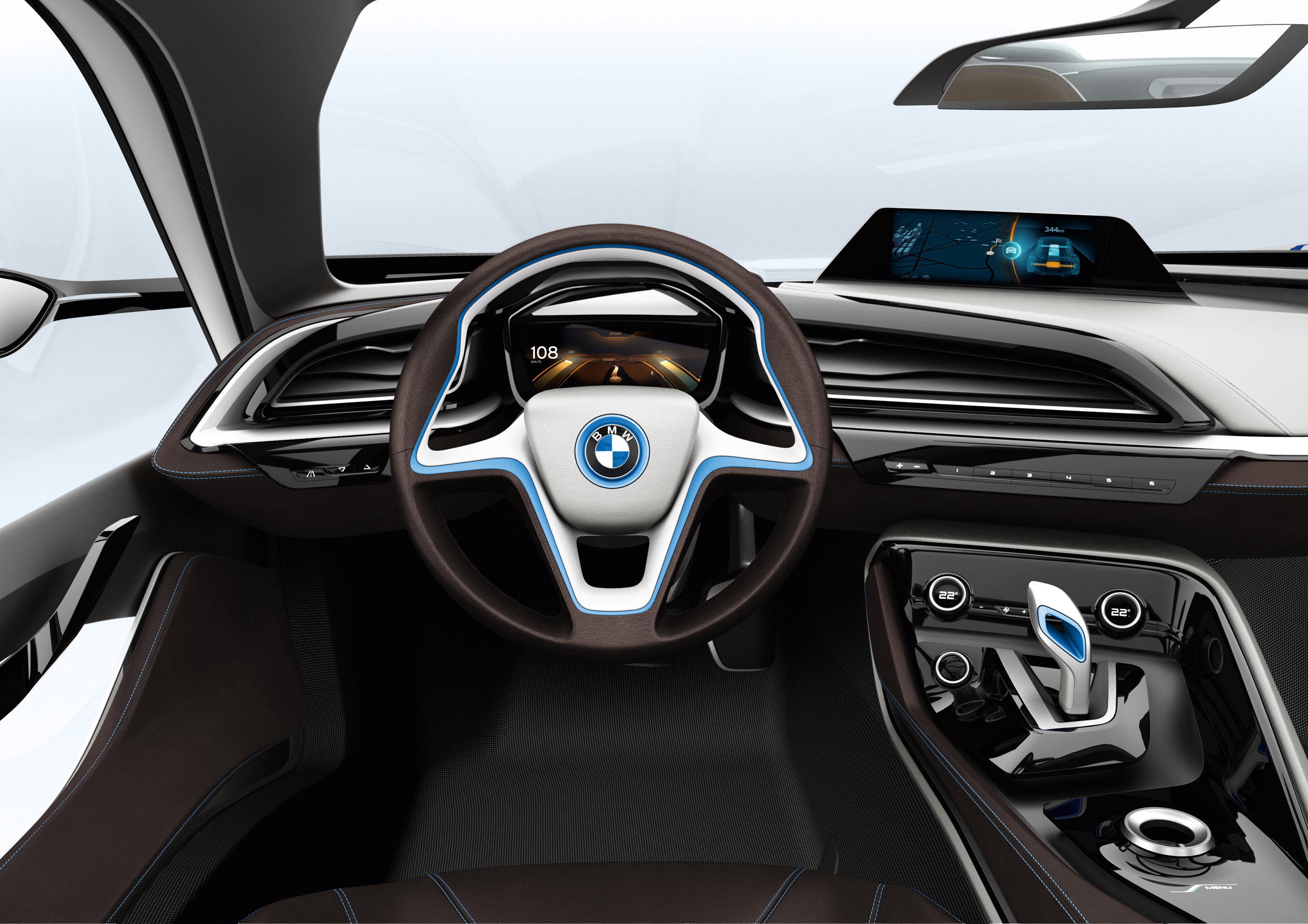 2011, Bmw, I 8, Concept, Supercar, Supercars, Interior, Steering, Dash Wallpaper