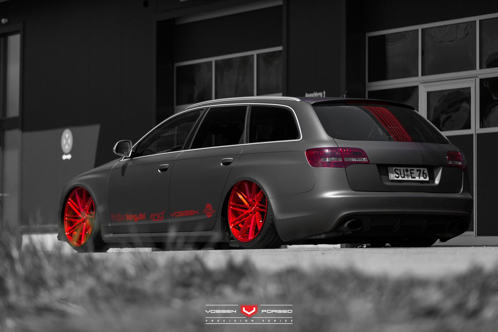 audi, Rs6, Avant, Vossen, Cars, Wagon, Black, Matt, Wrapp, Modified Wallpaper