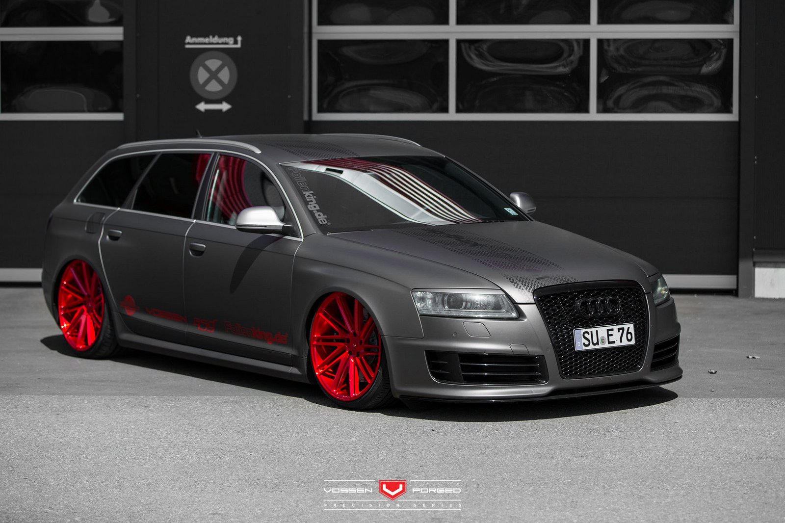 audi, Rs6, Avant, Vossen, Cars, Wagon, Black, Matt, Wrapp, Modified Wallpaper