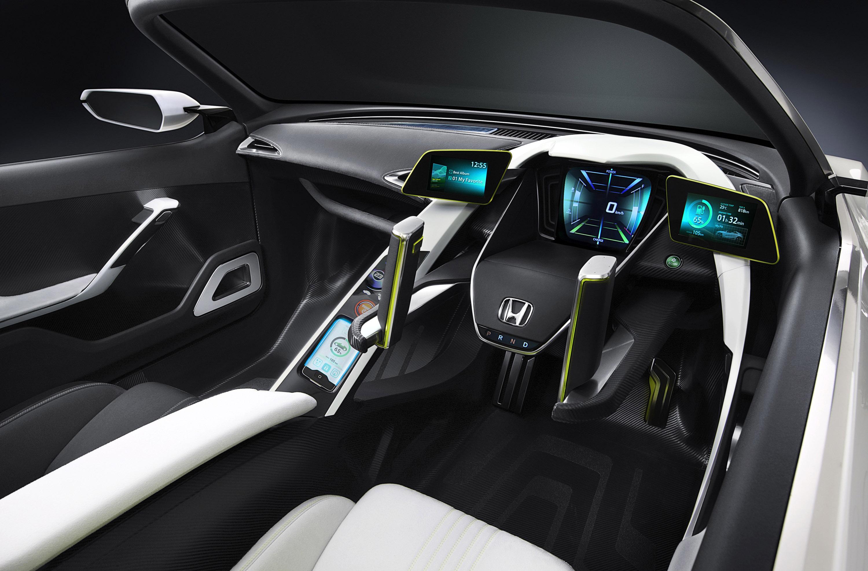 2011, Honda, Ev ster, Concept, Interior, Dash, Steering Wallpaper