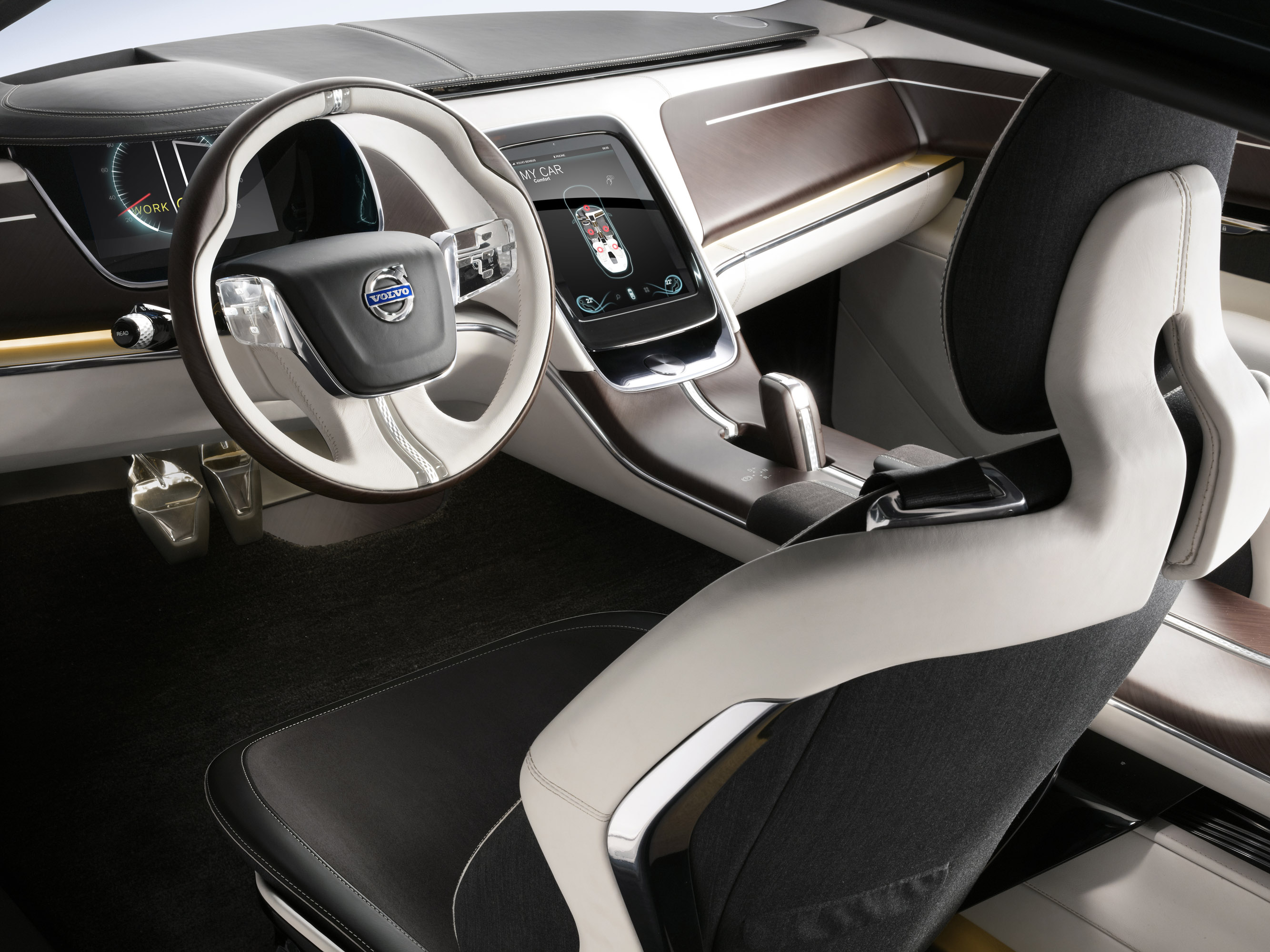 2011, Volvo, You, Concept, Interior, Dash, Steering Wallpaper