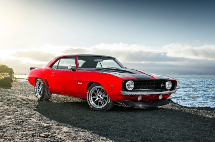 pro, Touring, 1969, Chevrolet, Chevy, Camaro, Cars, Coupe, Red HD Wallpaper Desktop Background