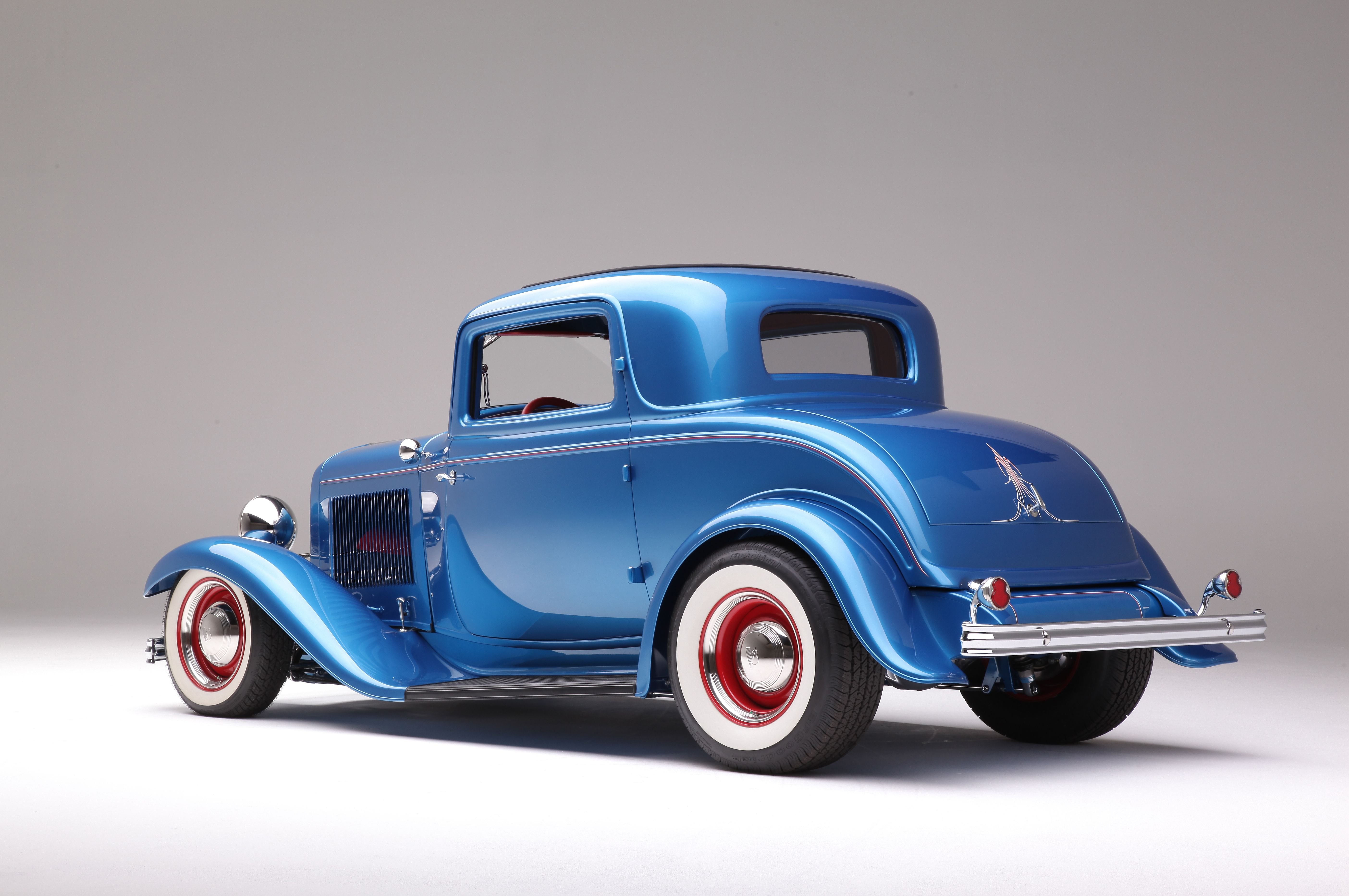 1932, Ford, Coupe, Cars, Custom, Hot, Rod, Blue Wallpaper
