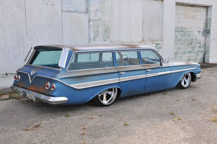 1961, Chevrolet, Chevy, Nomad, Wagon, Streetrod, Street, Rod, Low, Rodder, Usa,  05 HD Wallpaper Desktop Background