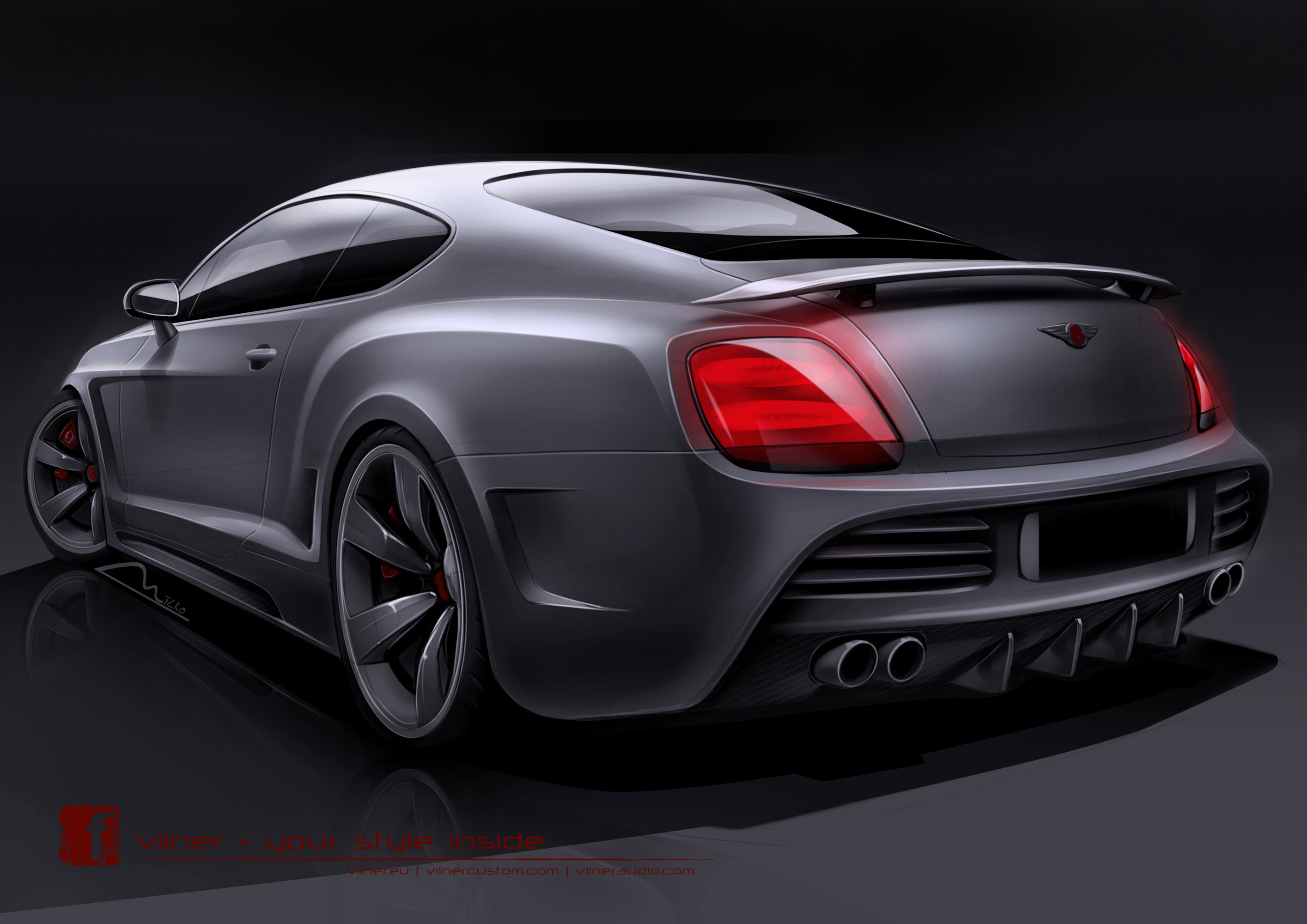 2013, Vilner, Bentley, Continental, Gt, Design, Project, Tuning Wallpaper