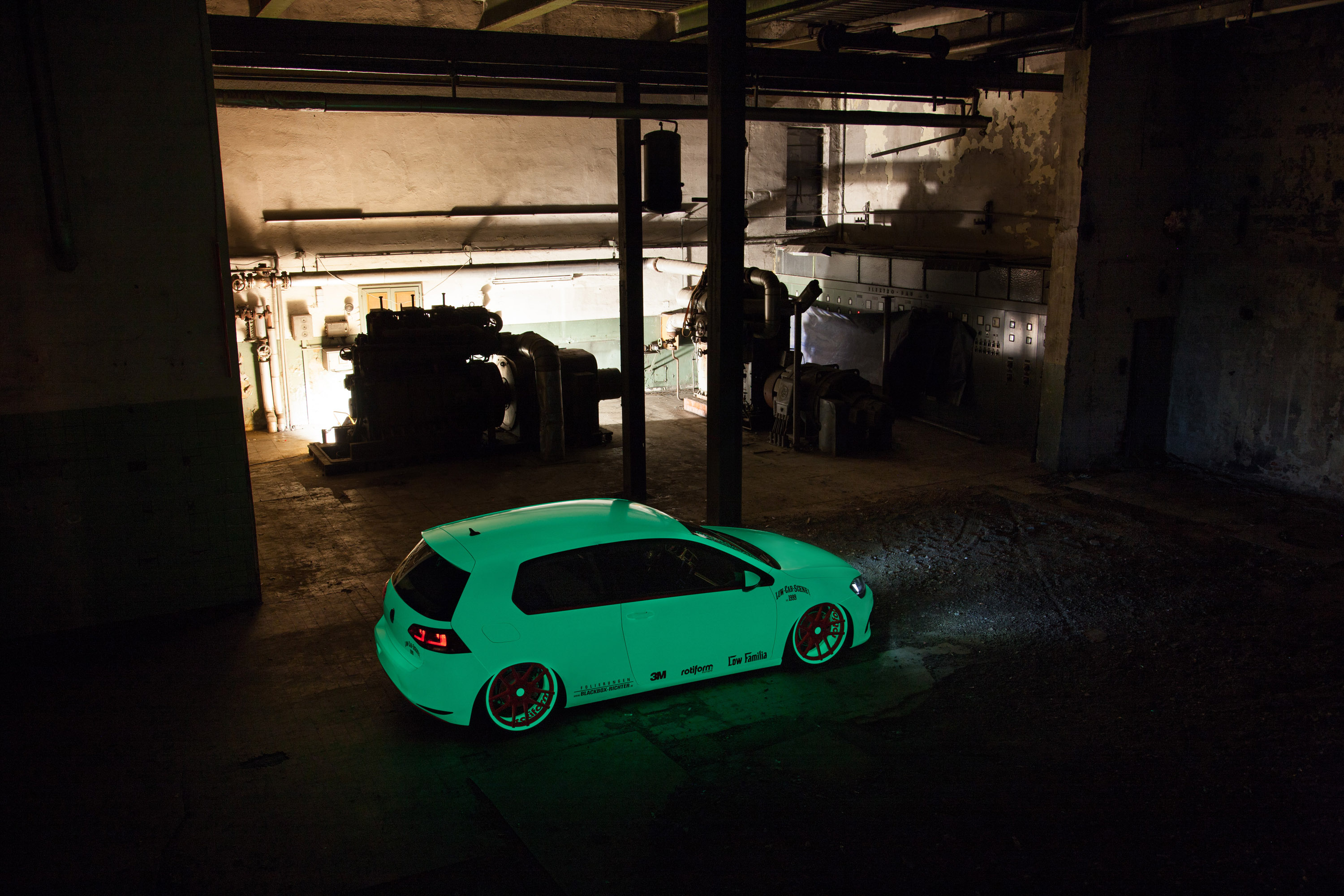 2013, Volkswagen, Golf, Vii, Light tron, Tuning Wallpaper