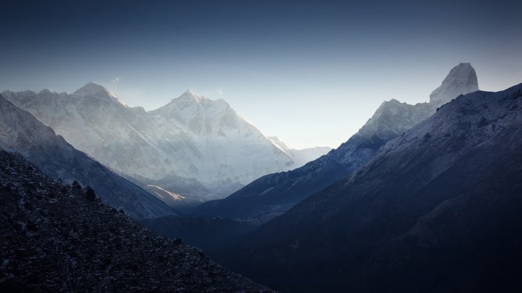 fog, Mountain, Beauty, Landscape, Winter, Lake HD Wallpaper Desktop Background