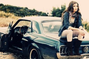 vintage, Hot, Girl, Beautiful, Car