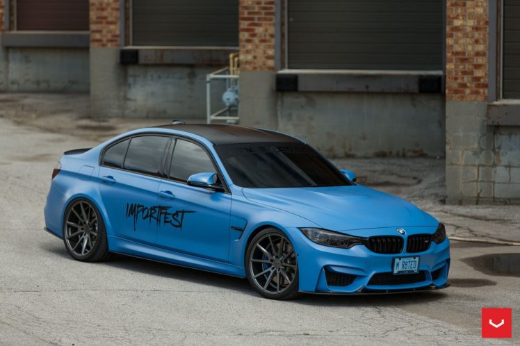 bmw m3, Vossen, Forged, Wheels, Cars, Sedan, Blue, Matt HD Wallpaper Desktop Background