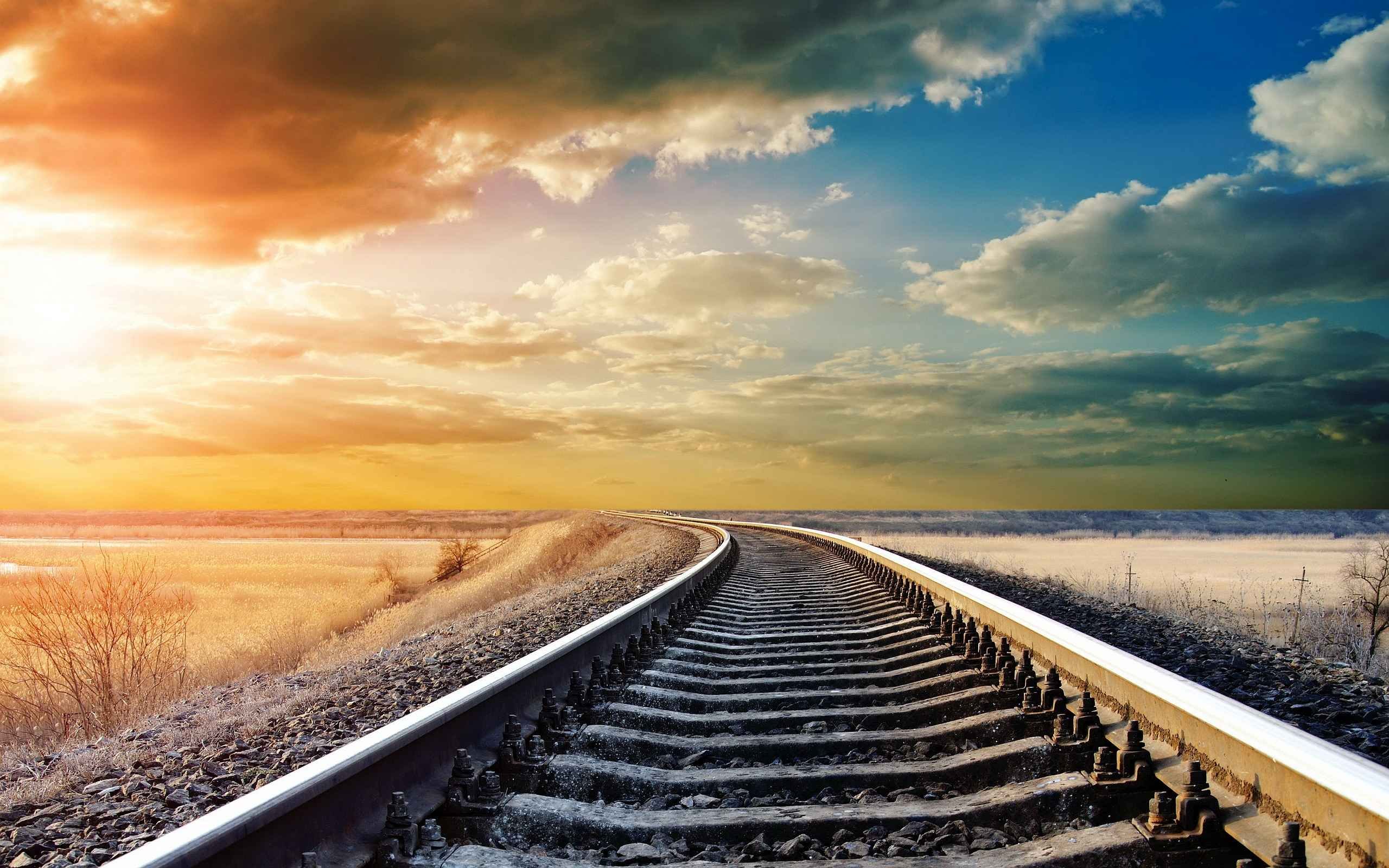 train, Railroad, Tracks, Locomotive, Engine, Tractor, Railway Wallpaper