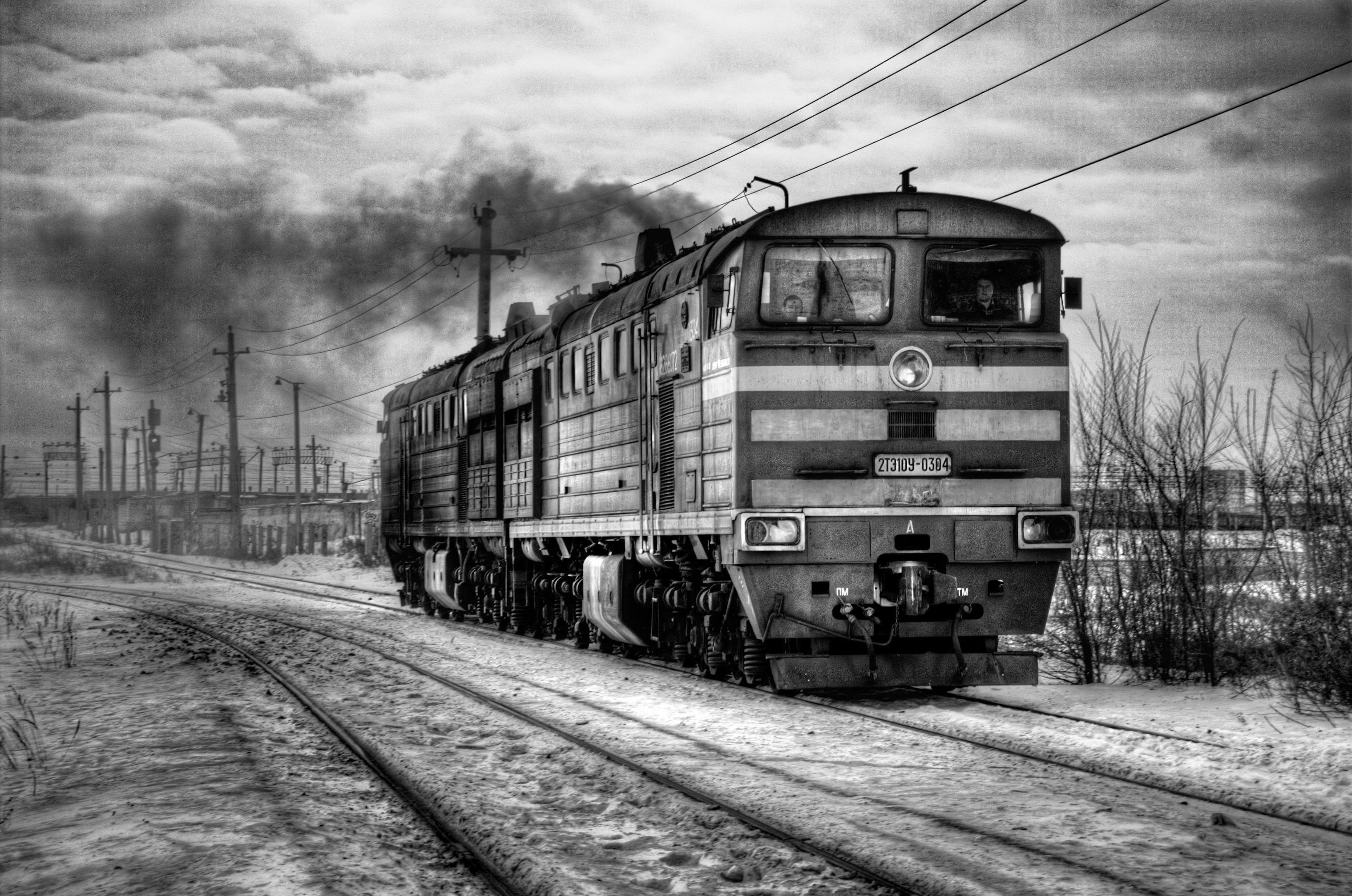 train, Railroad, Tracks, Locomotive, Engine, Tractor, Railway Wallpaper