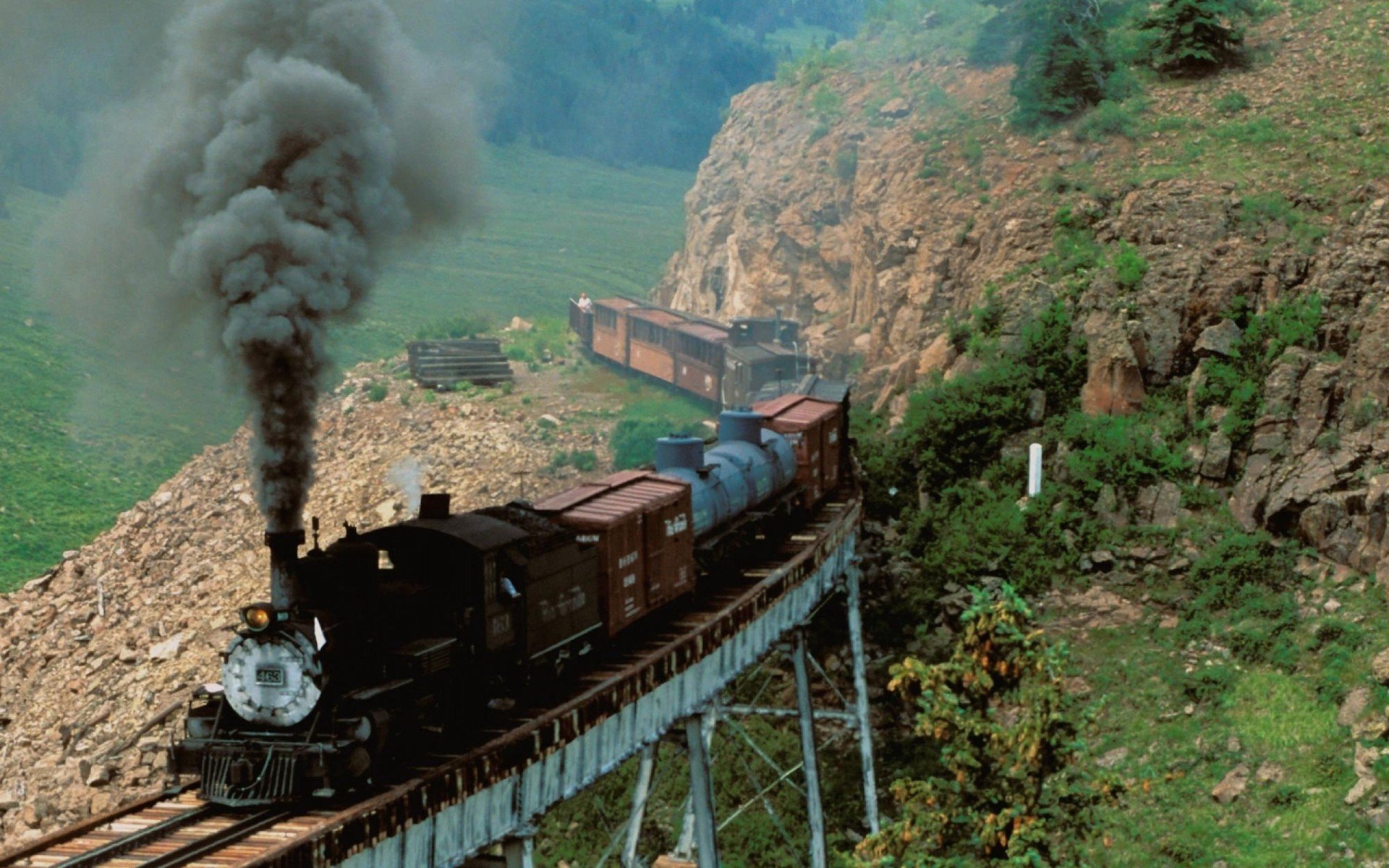 train, Railroad, Tracks, Locomotive, Engine, Tractor, Railway Wallpaper