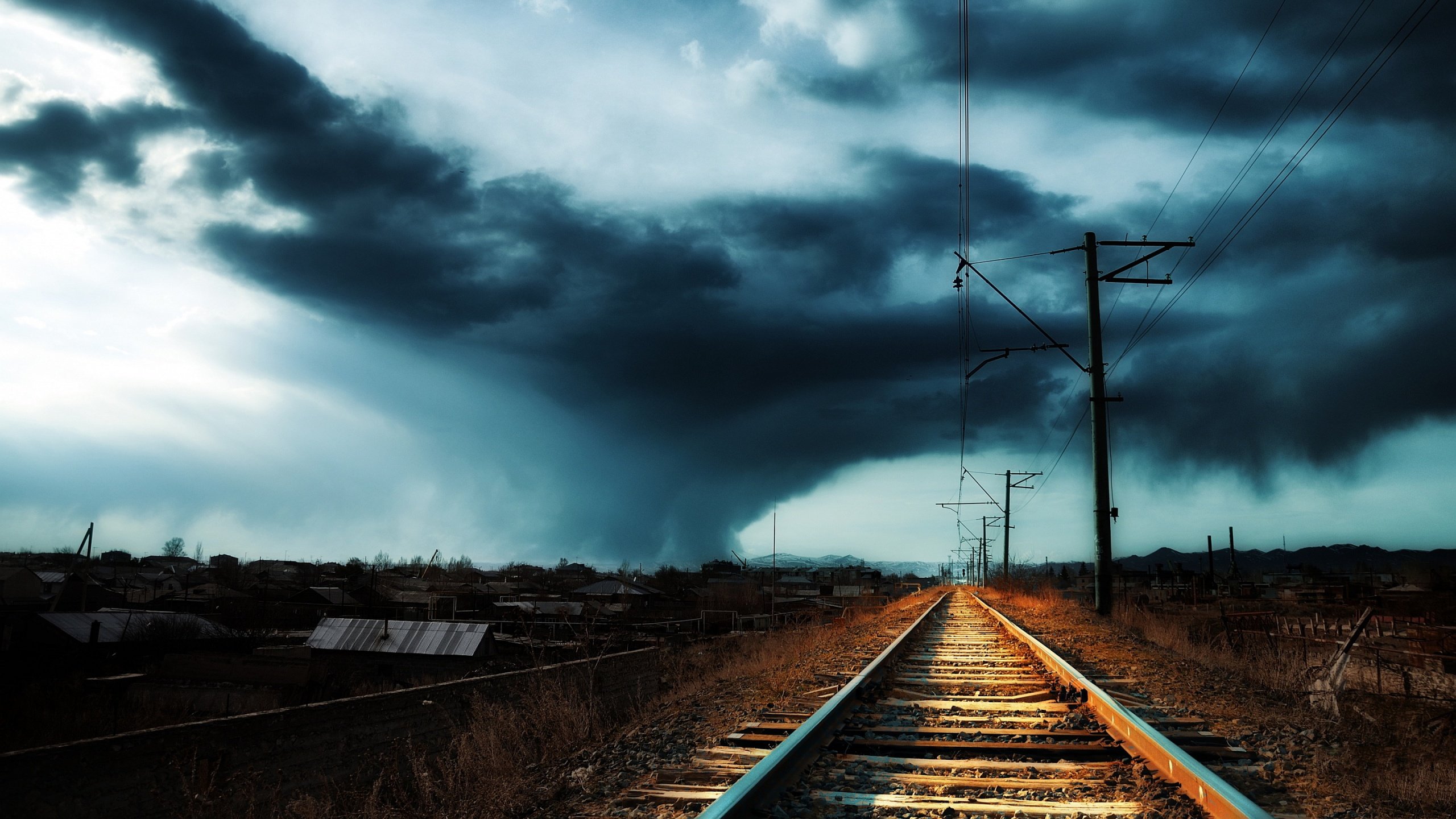 train, Railroad, Tracks, Locomotive, Engine, Tractor, Railway Wallpaper