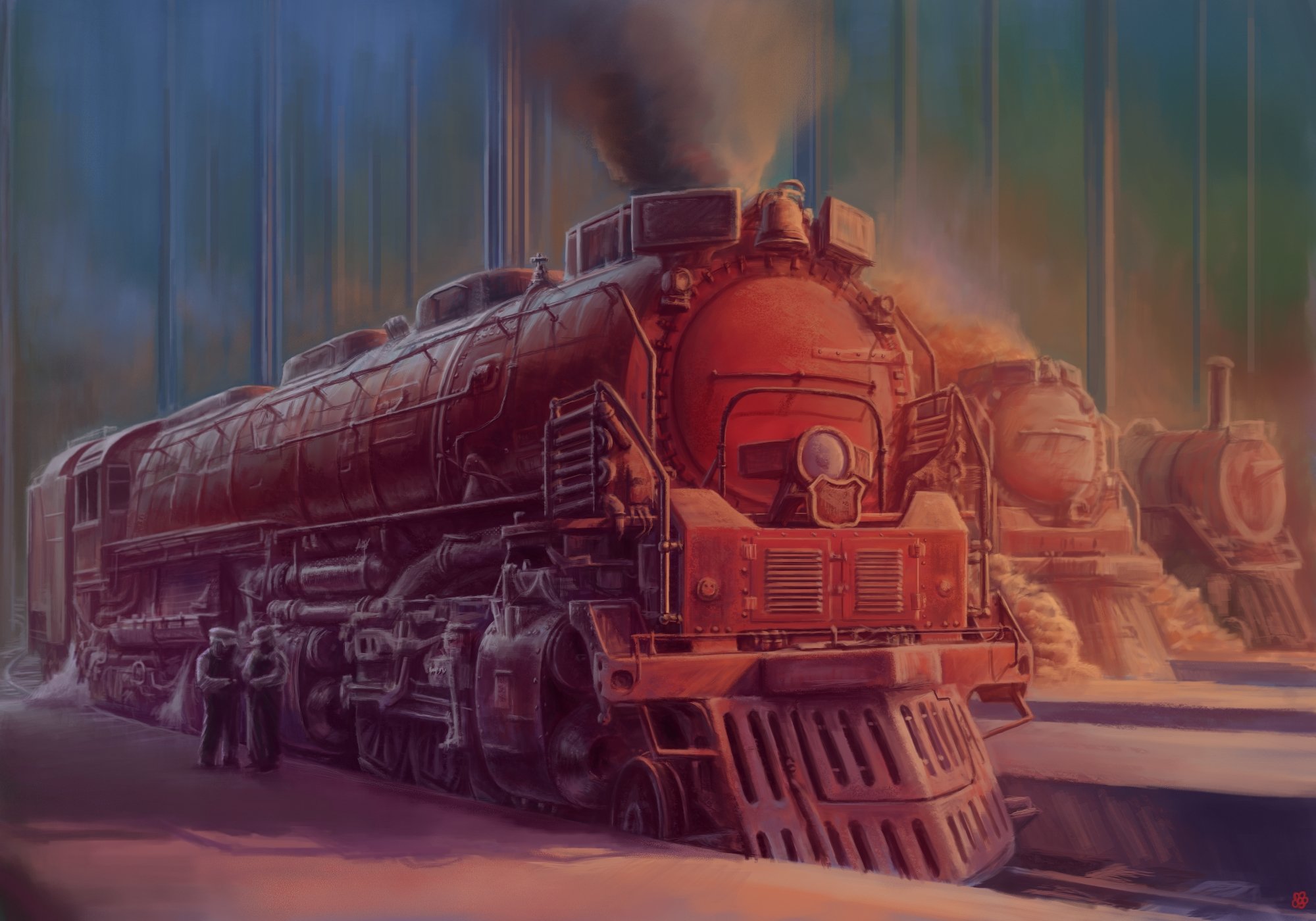train, Railroad, Tracks, Locomotive, Engine, Tractor, Railway Wallpaper