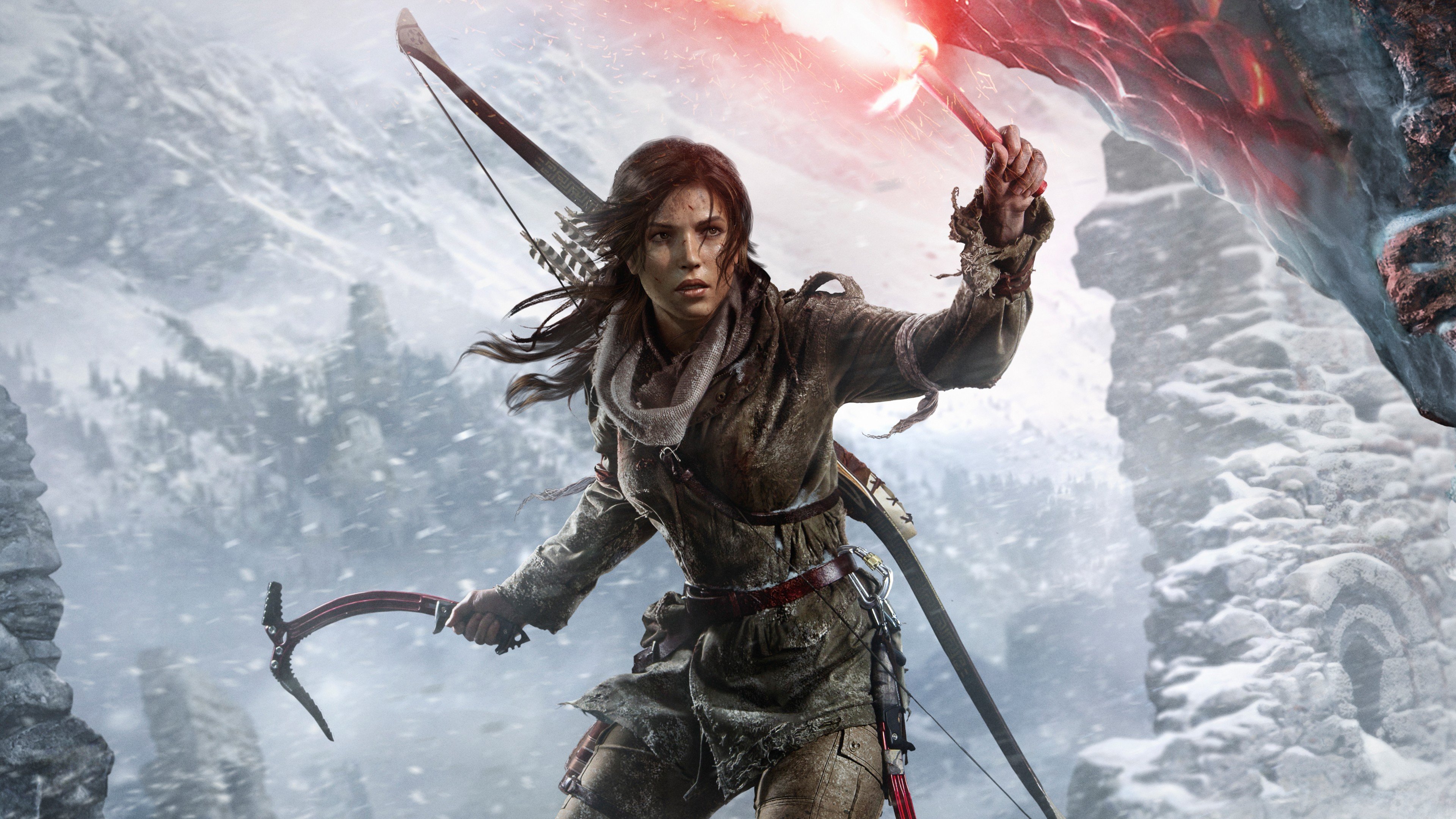 rise, Tomb, Raider, Lara, Croft, Action, Adventure, Fantasy, Warrior Wallpaper