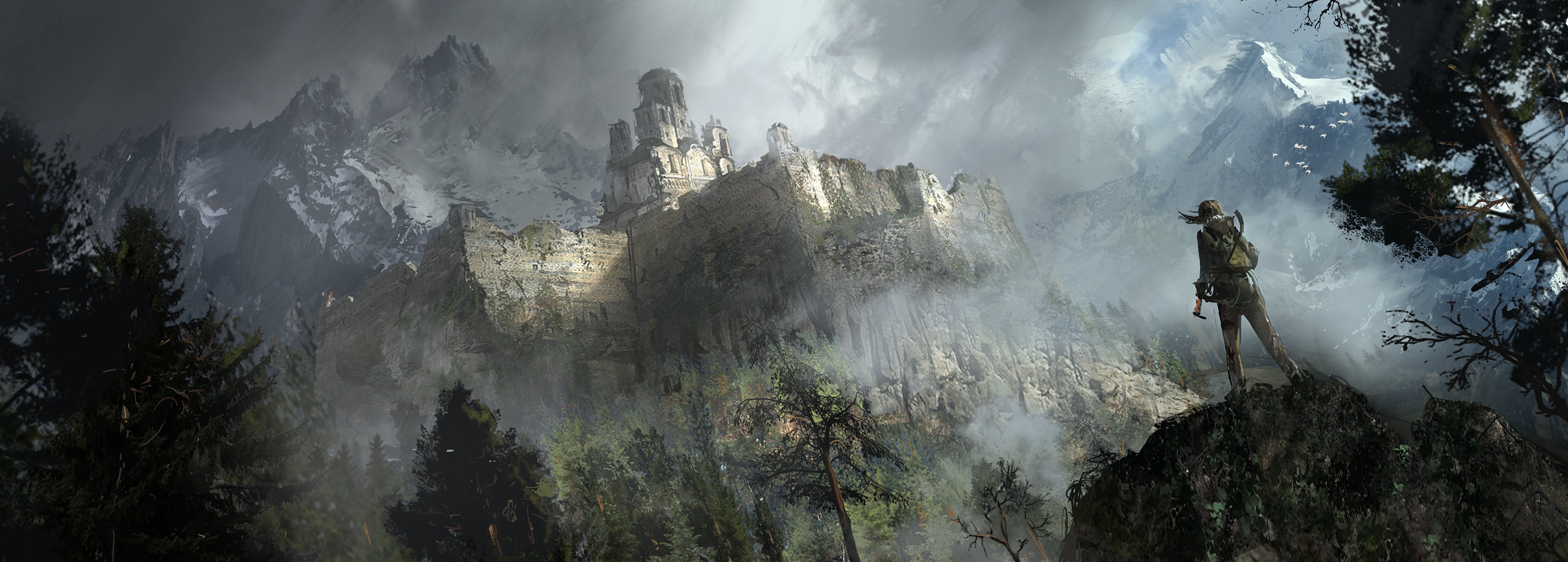 rise, Tomb, Raider, Lara, Croft, Action, Adventure, Fantasy, Warrior Wallpaper