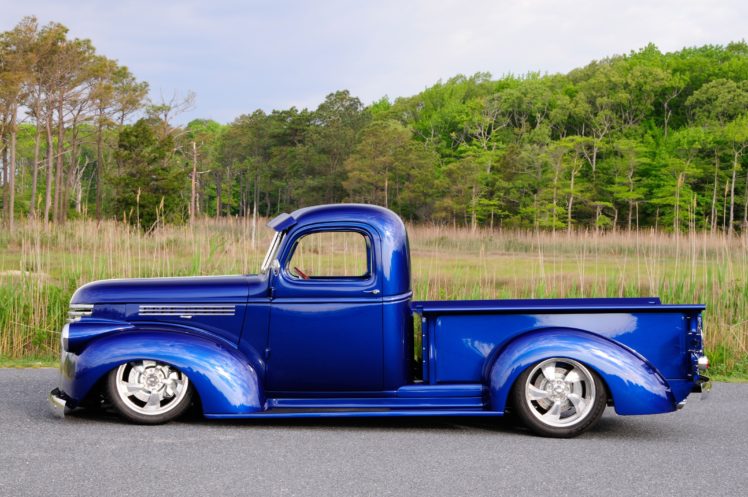 1947, Chevrolet, Truck, Pickup, Blue HD Wallpaper Desktop Background