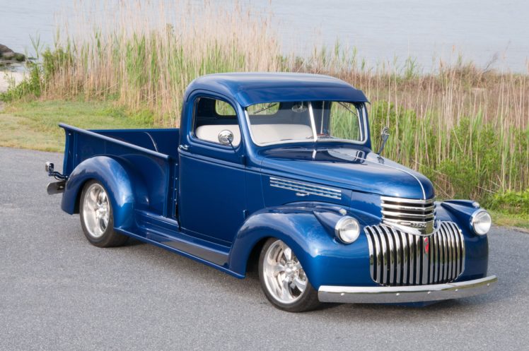 1947, Chevrolet, Truck, Pickup, Blue HD Wallpaper Desktop Background