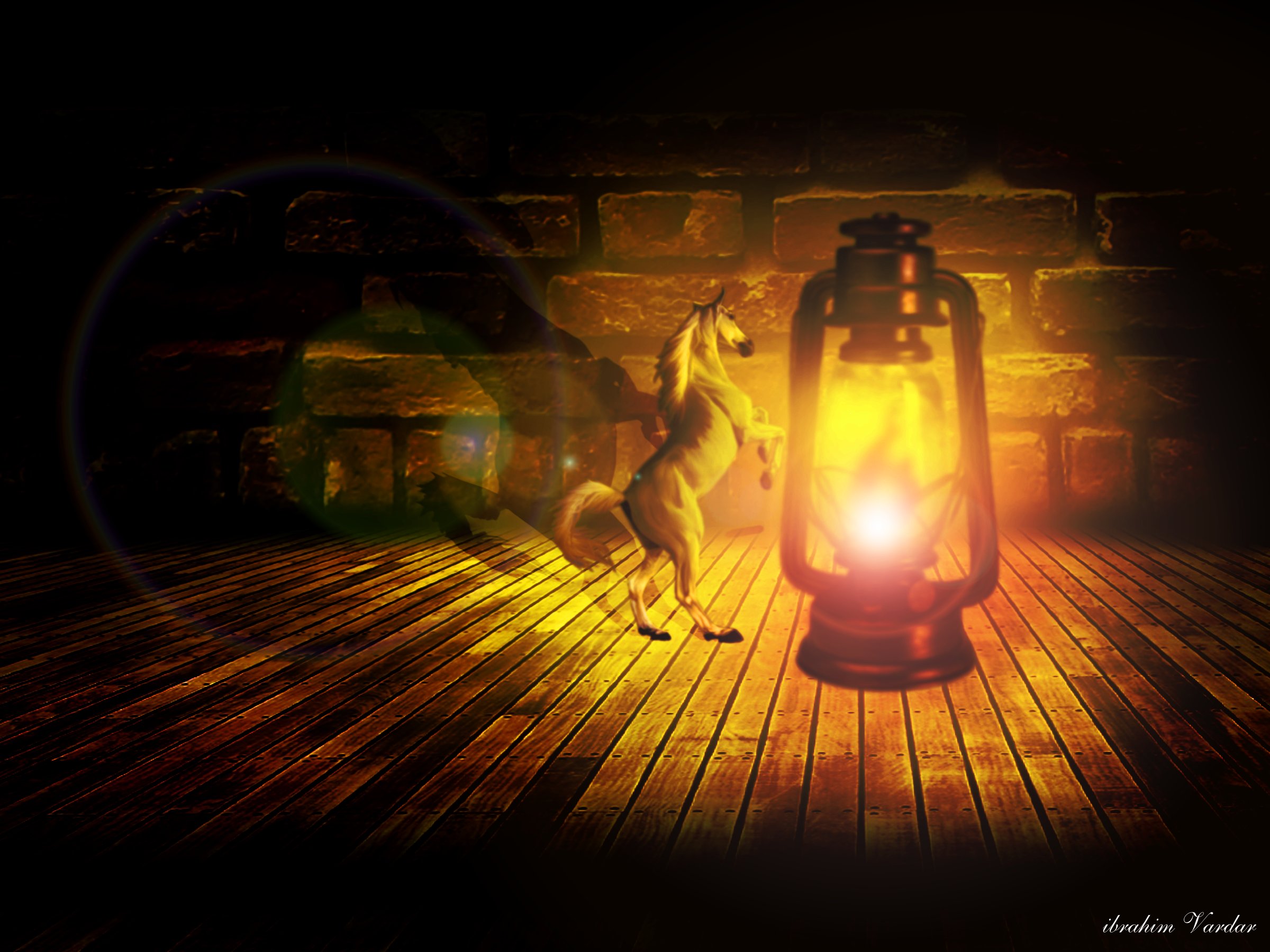 horse, Lamp Wallpaper