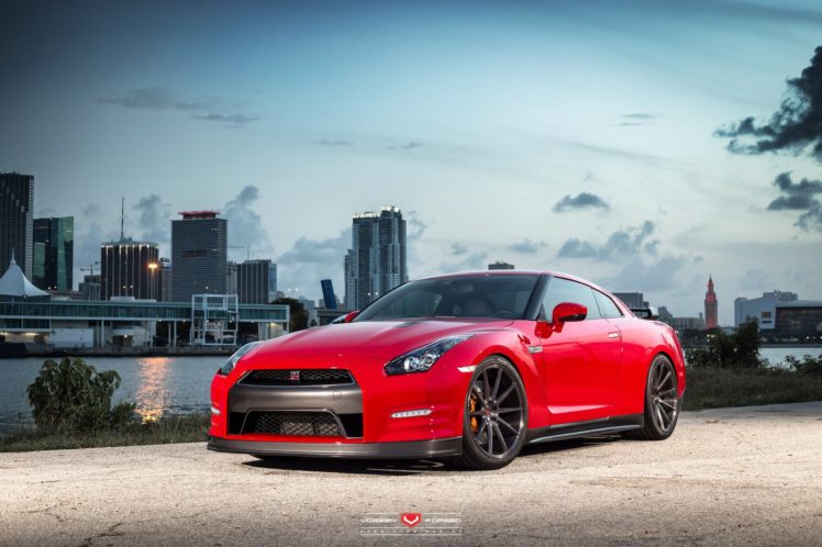 nissan, Gtr, Red, Vossen, Wheels, Cars, Coupe HD Wallpaper Desktop Background