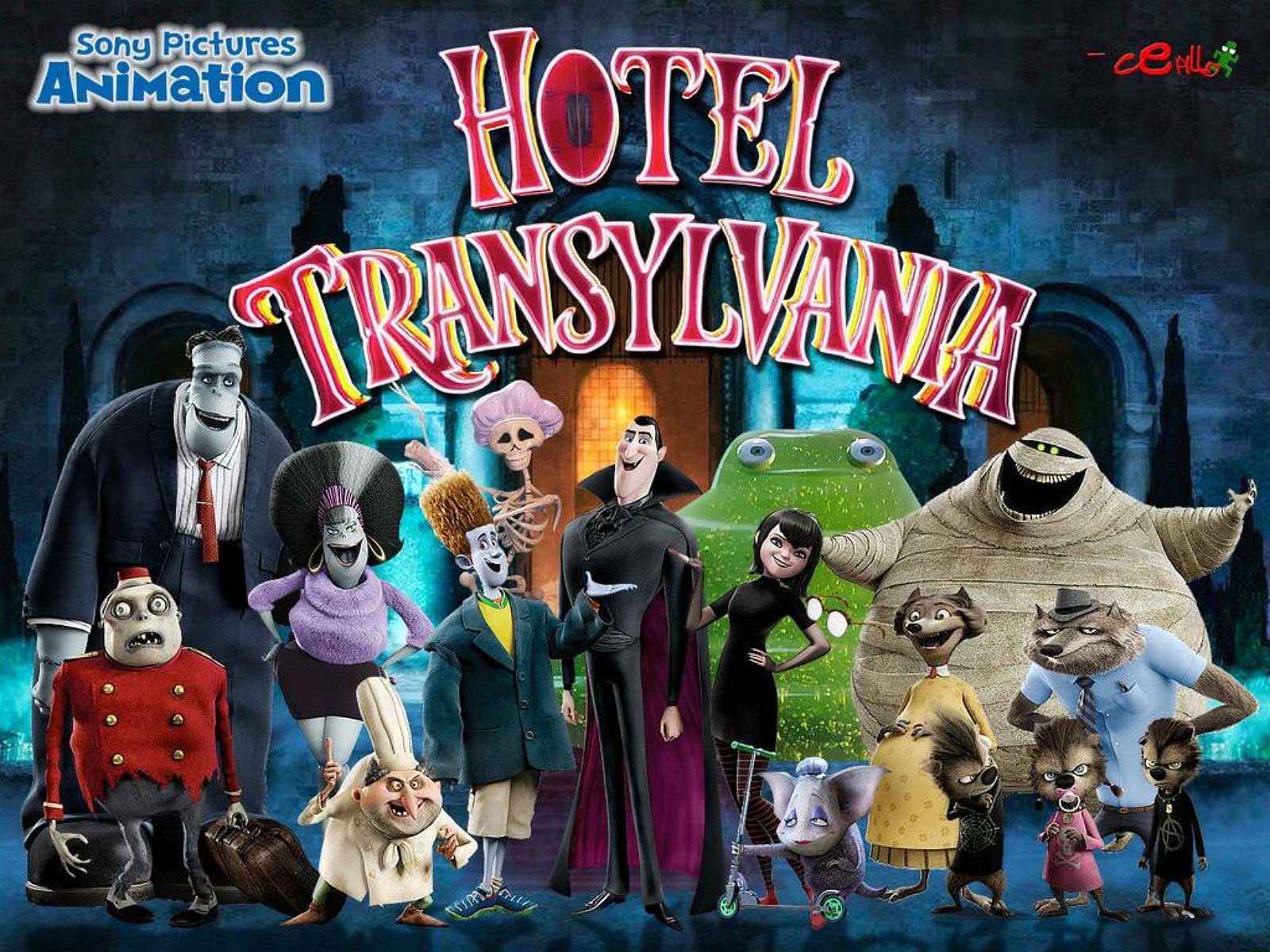 hotel, Transylvania, Dark, Cartoon, Halloween, Horror, Comedy, Vampire