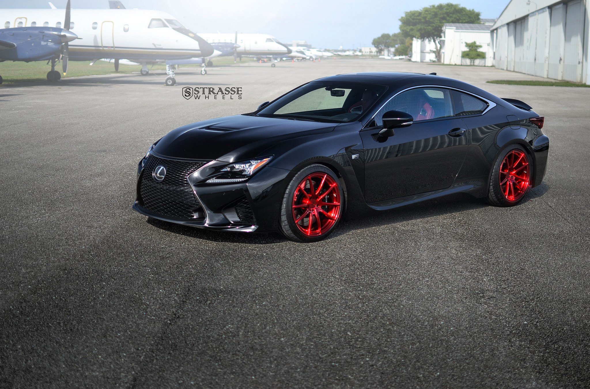 strasse, Wheels, Gallery, Lexus, Rc f, Black, Cars, Coupe Wallpaper