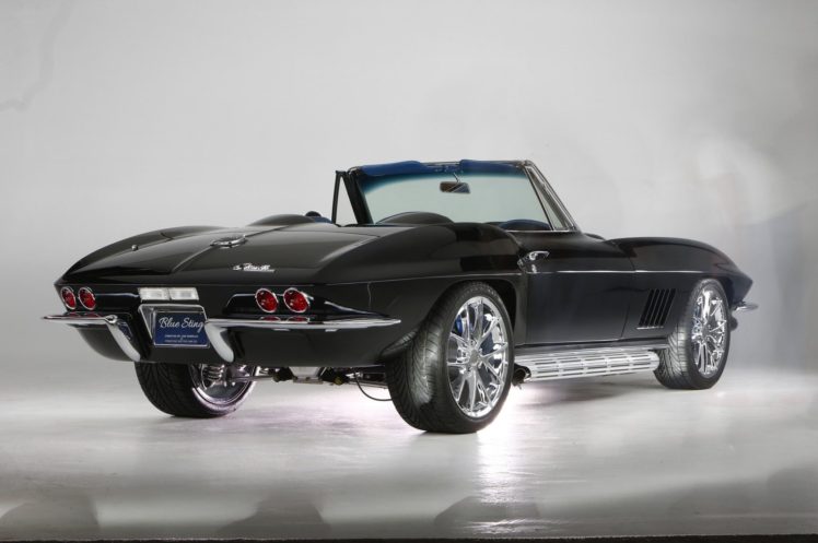 1967, Chevrolet, Corvette, Chevy, Stingray, Blac, Convertible,  c2 HD Wallpaper Desktop Background
