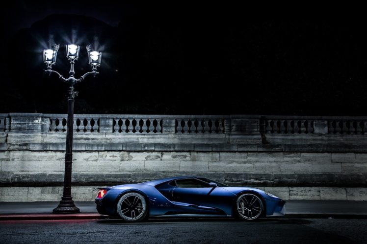 ford gt, Concept, Cars, Blue, 2015 HD Wallpaper Desktop Background
